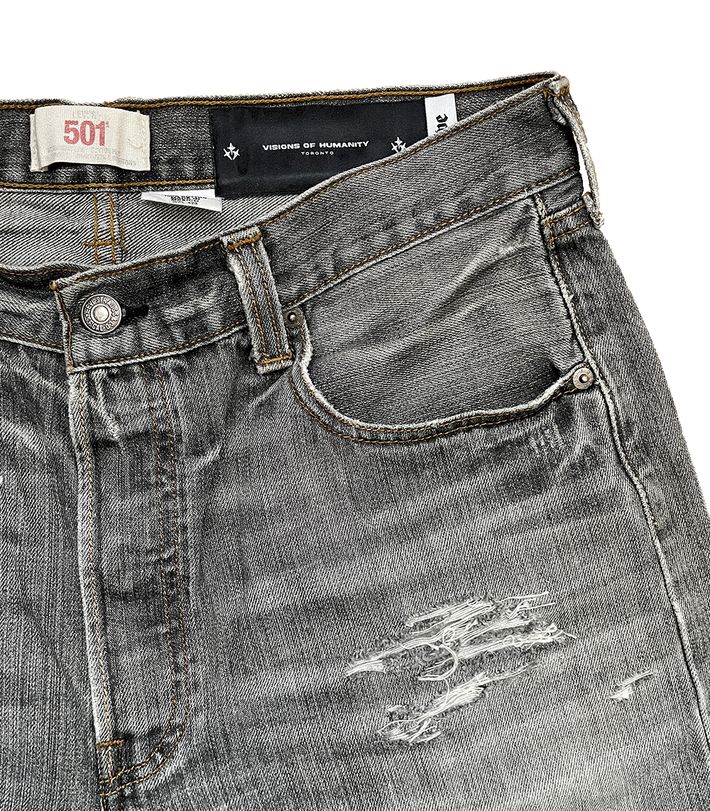 "FAITH" Levis 501 Baggy Jorts