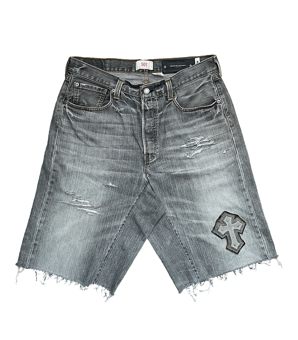 "FAITH" Levis 501 Baggy Jorts
