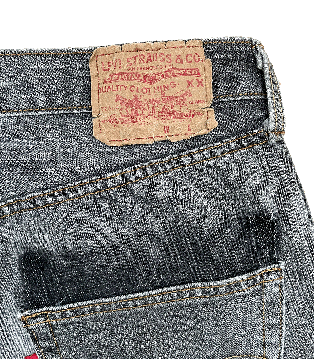 "FAITH" Levis 501 Baggy Jorts