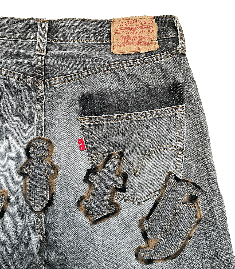 "FAITH" Levis 501 Baggy Jorts