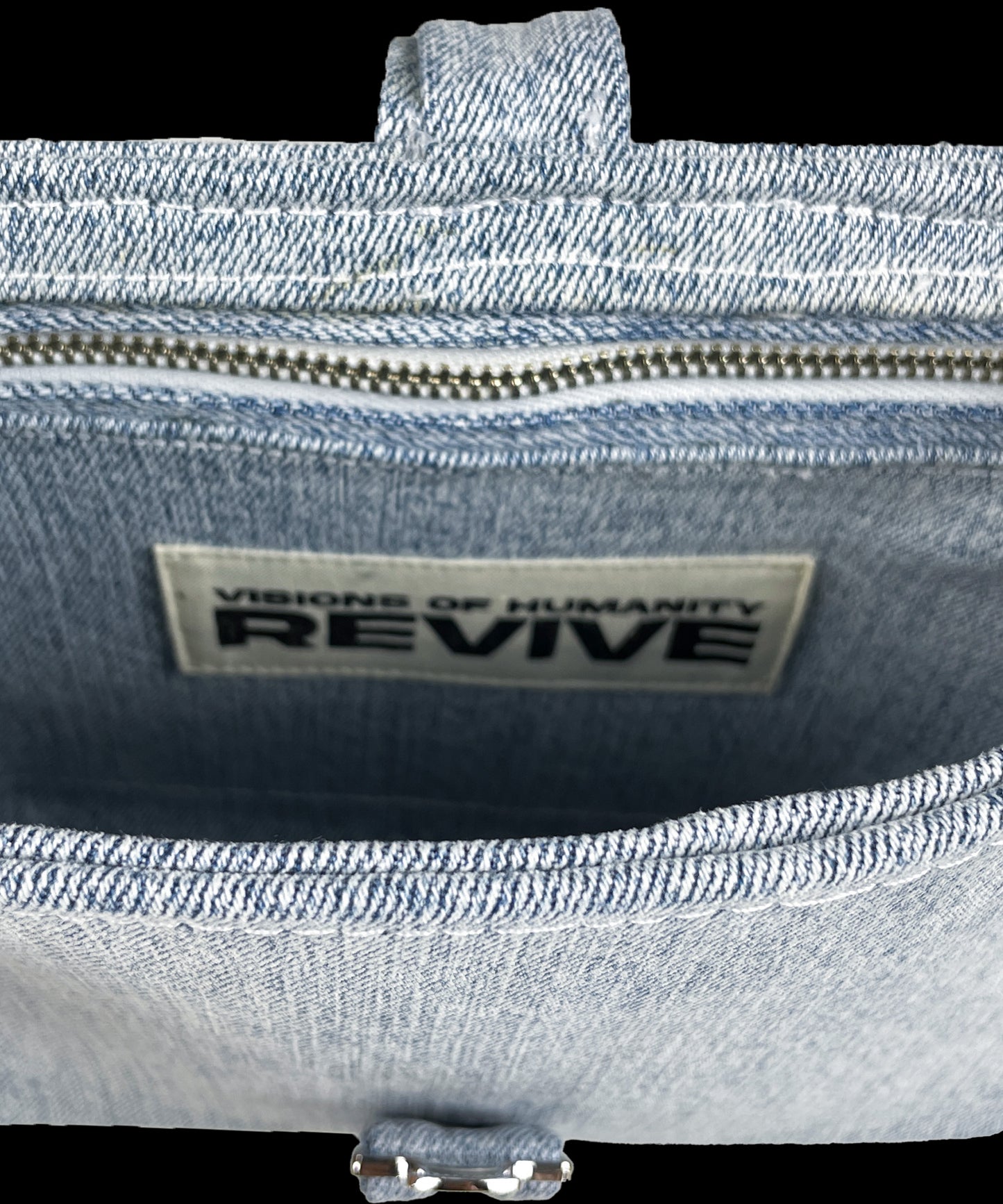 "BUCKLE" Denim Handbag