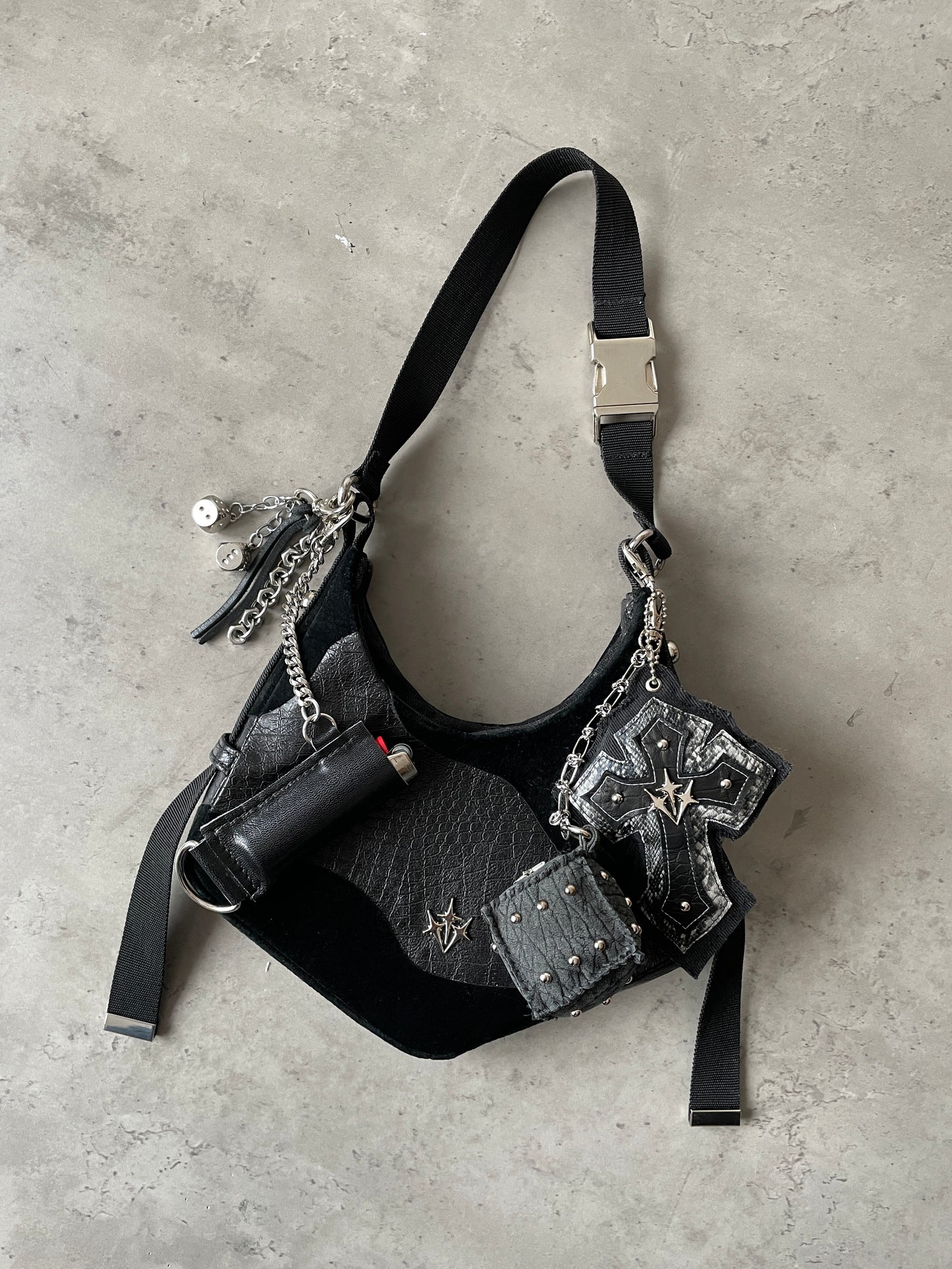 "FIXION" Cross Bag Charm