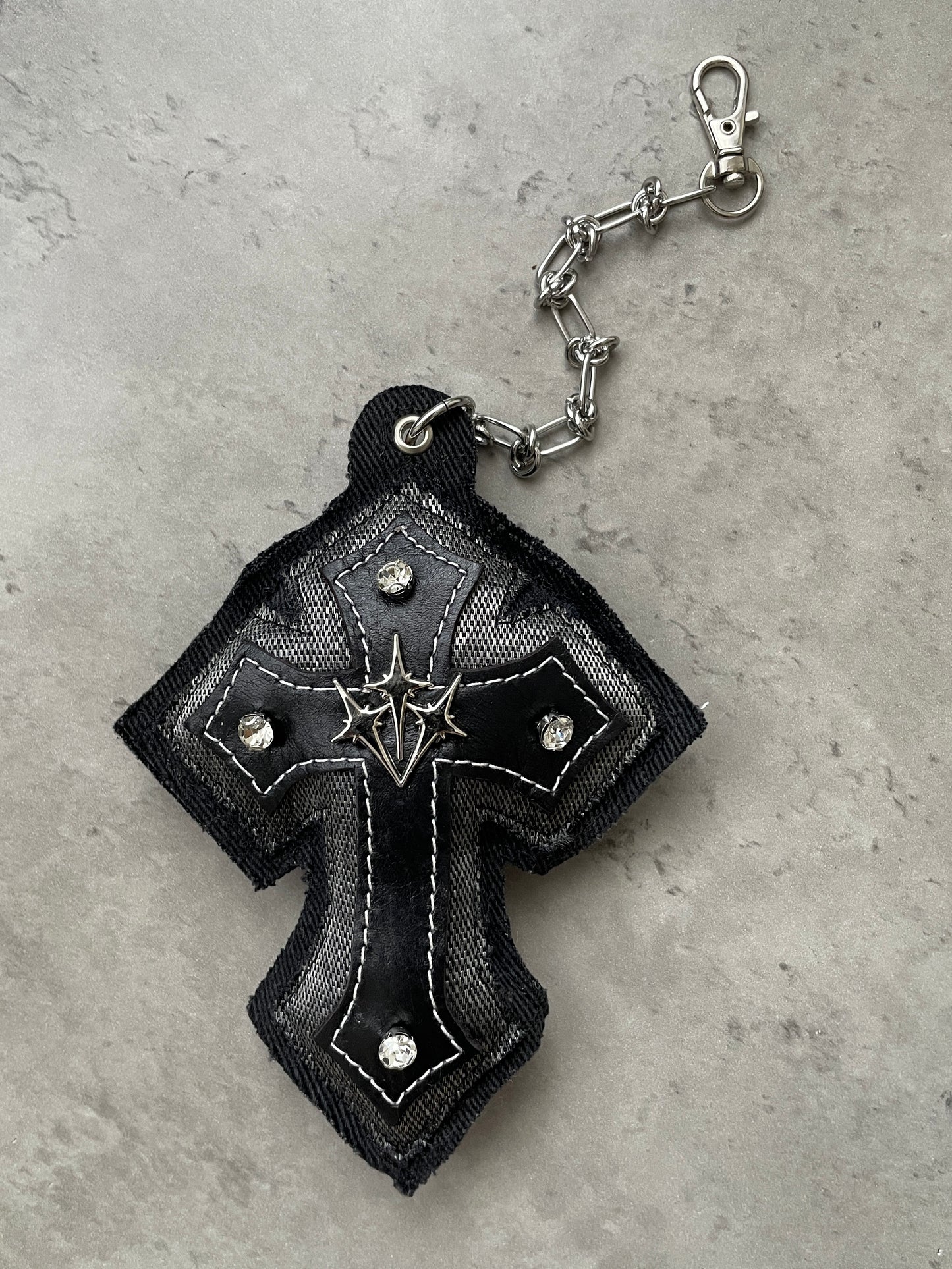 "CHAINMAIL" Cross Bag Charm