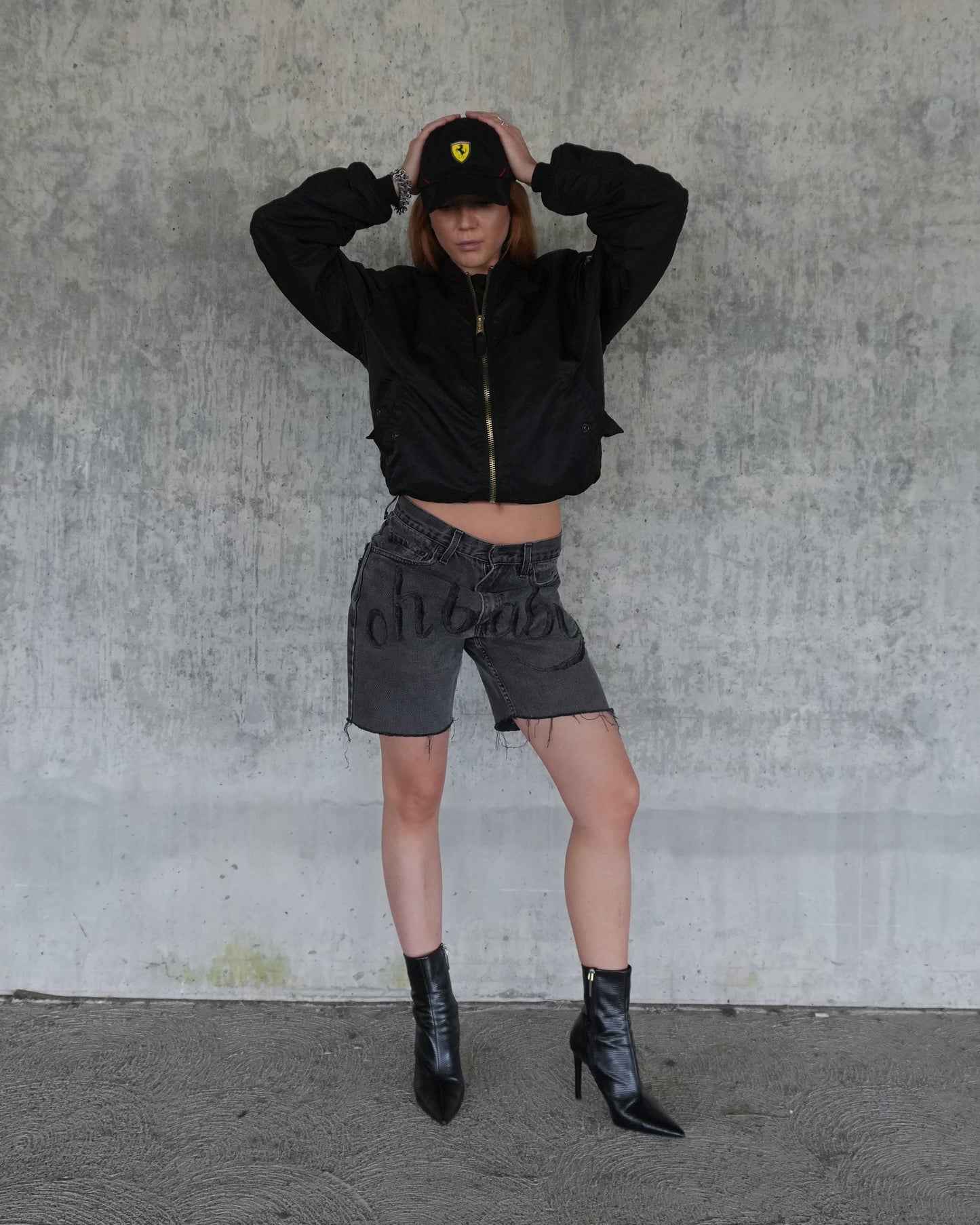 "OH BABY" Denim Shorts
