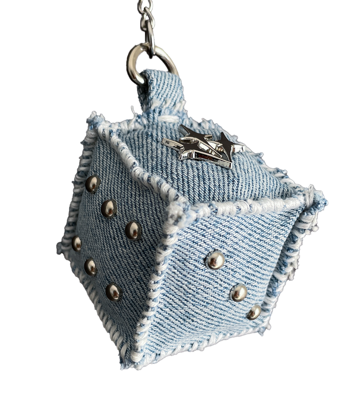 "LIGHT DENIM" Dice Bag Charm