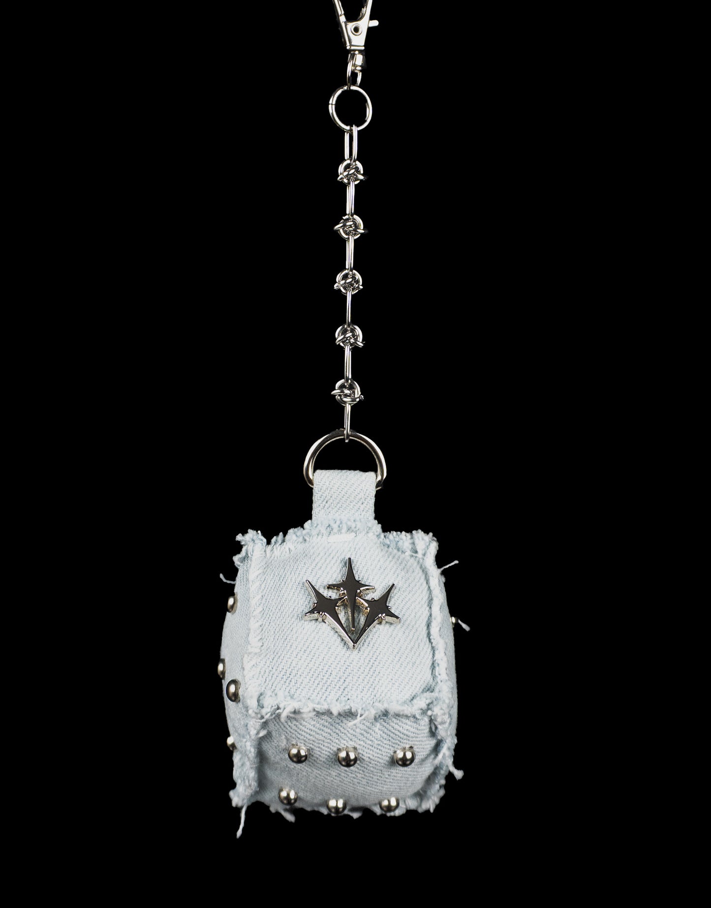 "LIGHT DENIM" Dice Bag Charm