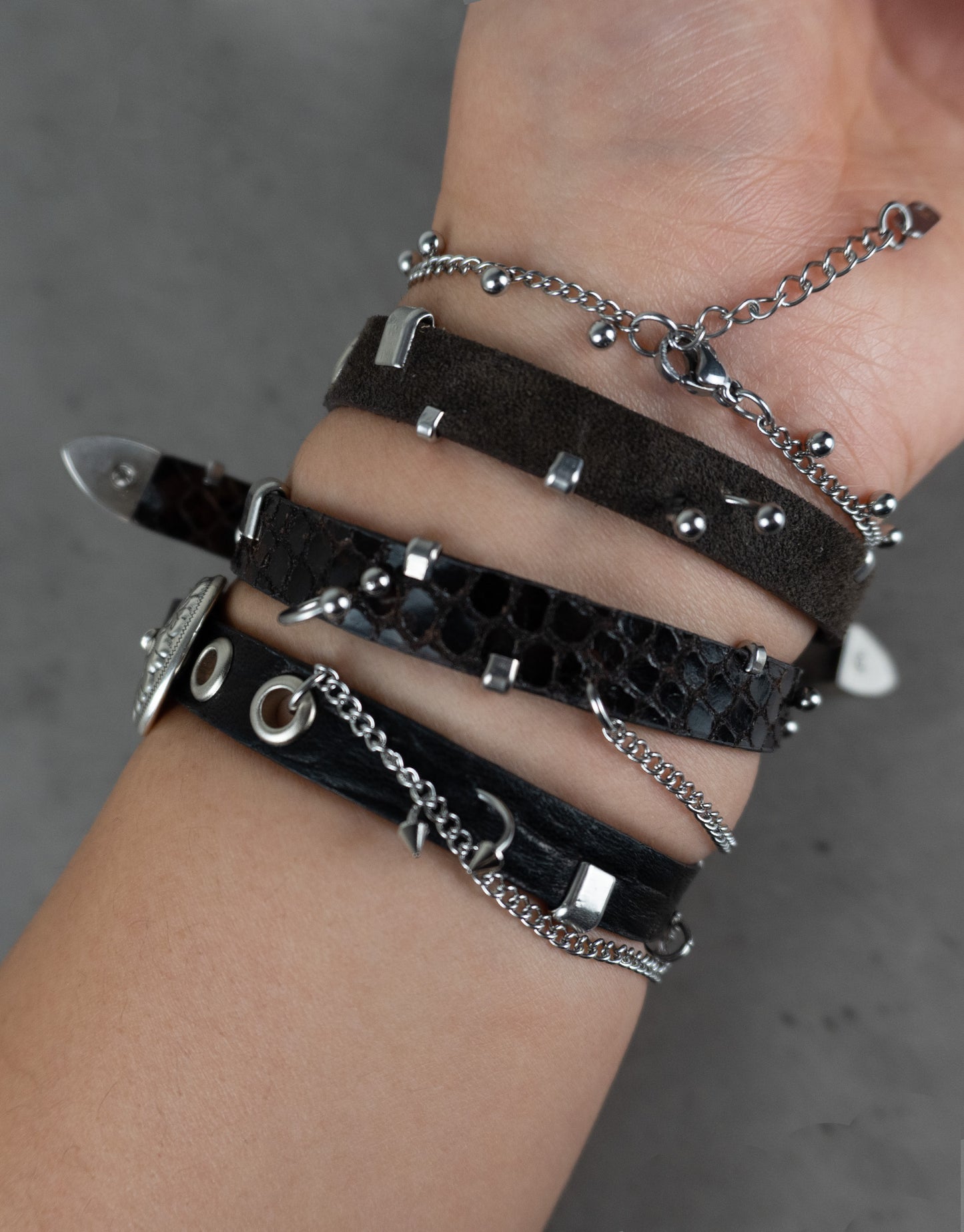 "BROWN SUEDE" Belt Bracelet