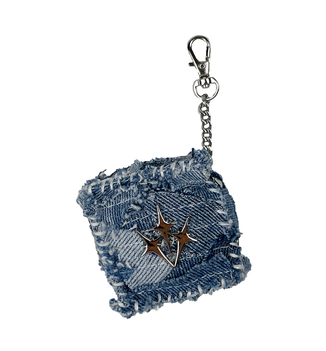 "DISTRESSED DENIM" DICE KEYCHAIN