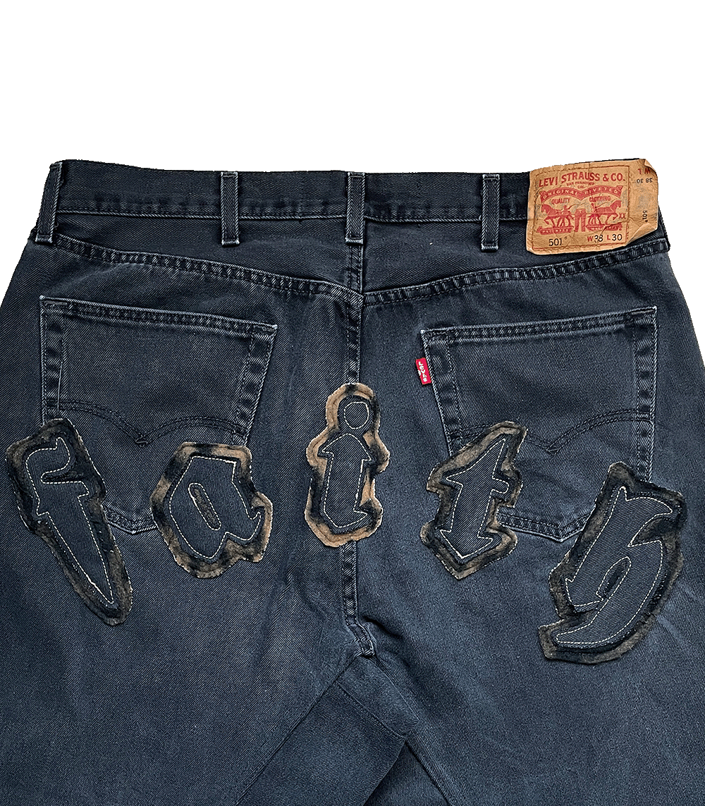 "FAITH" Levis 501 Baggy Jorts