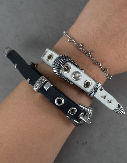 "WHITE" Belt Bracelet