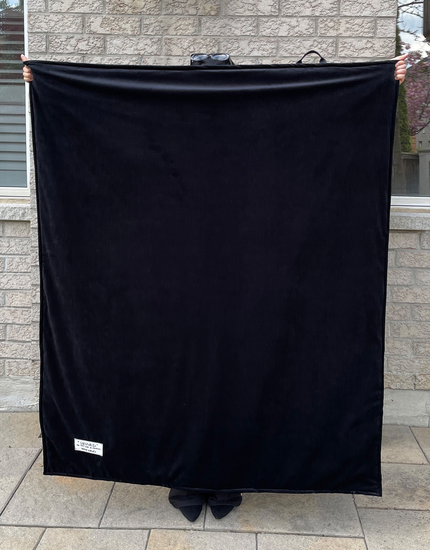 "REVIVE" Denim Leather Velvet Sashiko Quilt