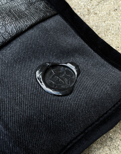 "REVIVE" Denim Leather Velvet Sashiko Quilt