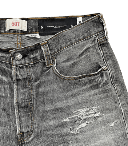 "FAITH" Levis 501 Baggy Jorts