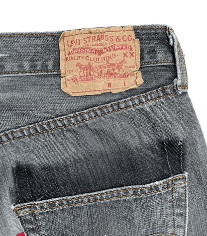 "FAITH" Levis 501 Baggy Jorts