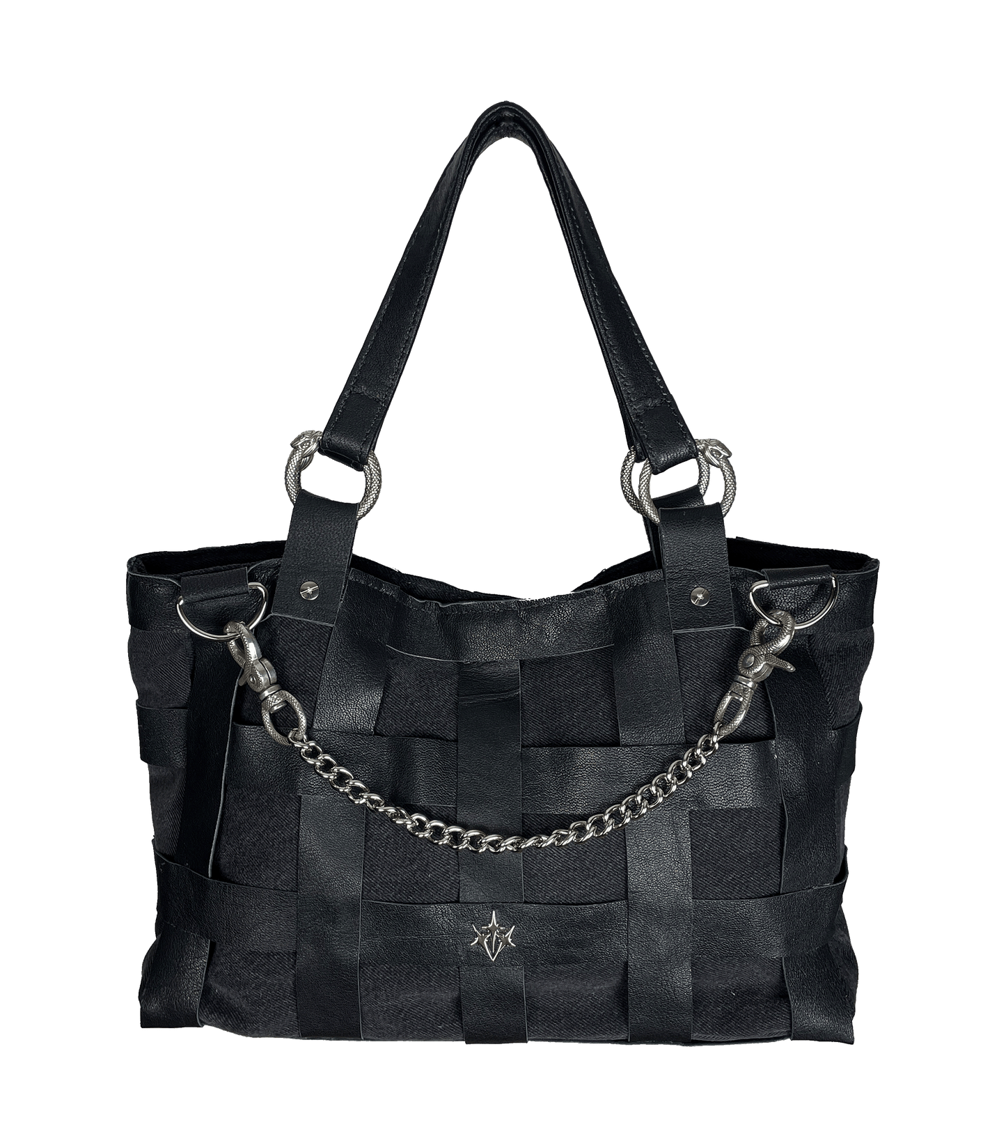 "DARK SHADOW" OUROBOROS WEAVED TOTE BAG