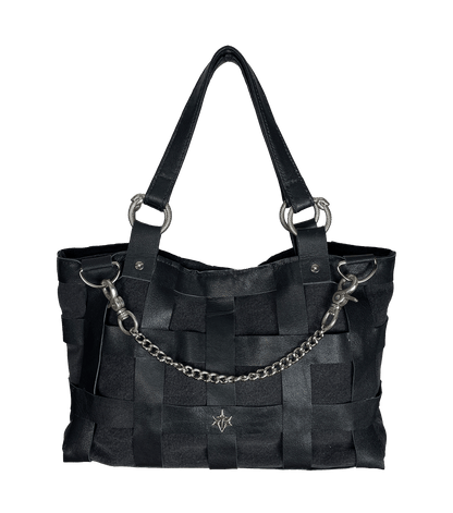 "DARK SHADOW" OUROBOROS WEAVED TOTE BAG