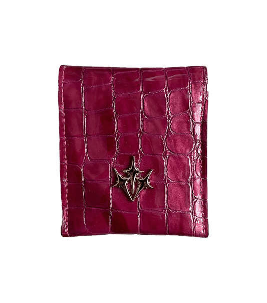 "AZALEA" EMBOSSED LEATHER CARDHOLDER