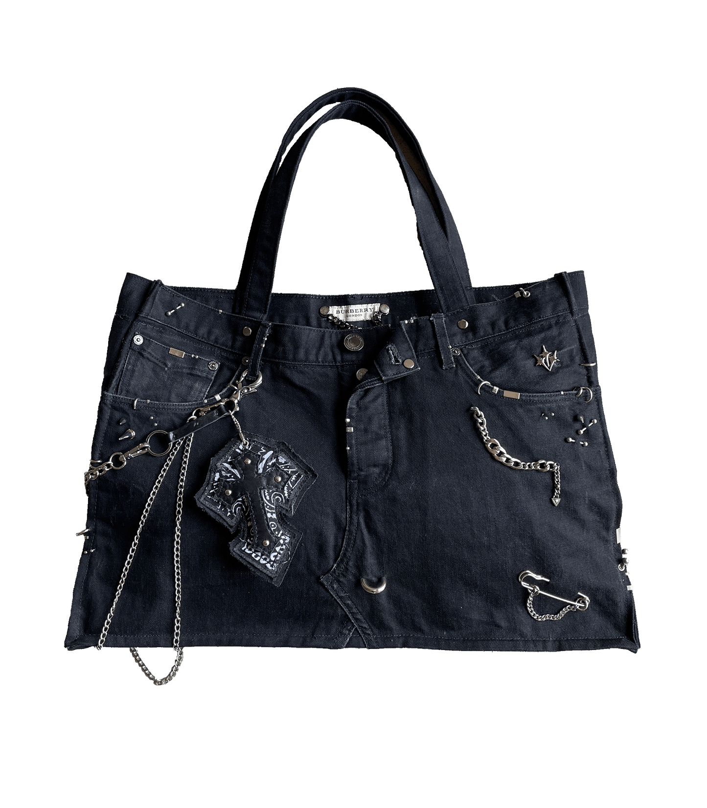 "BURBERRY" Denim Tote Bag