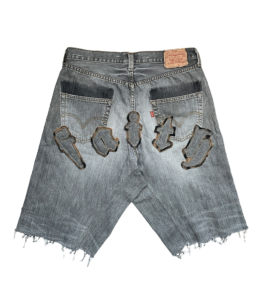 "FAITH" Levis 501 Baggy Jorts