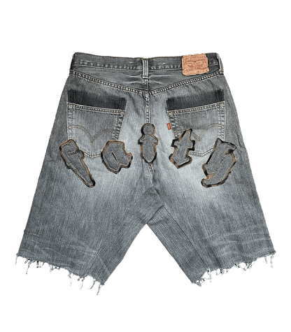 "FAITH" Levis 501 Baggy Jorts