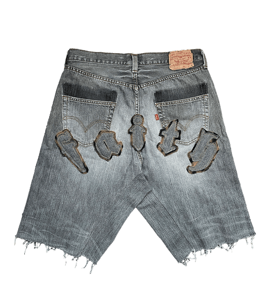 "FAITH" Levis 501 Baggy Jorts