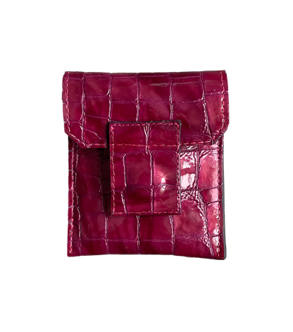 "AZALEA" EMBOSSED LEATHER CARDHOLDER