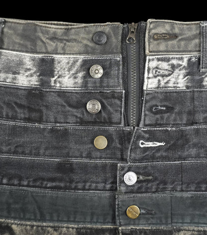 "BANDAGE" Denim Mini Skirt