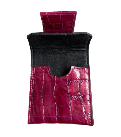 "AZALEA" EMBOSSED LEATHER CARDHOLDER