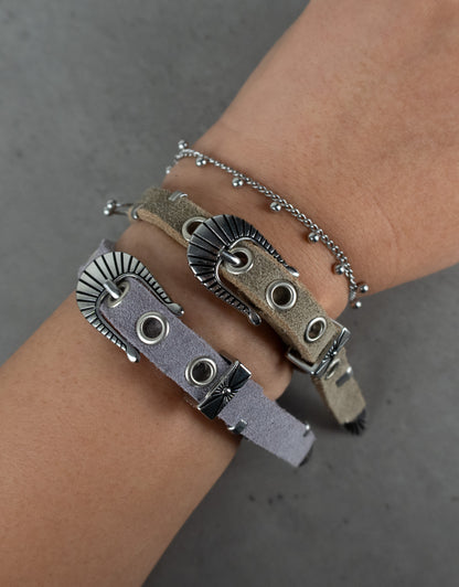"BEIGE SUEDE" Belt Bracelet