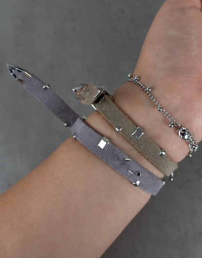 "BEIGE SUEDE" Belt Bracelet