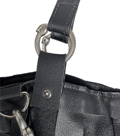 "DARK SHADOW" OUROBOROS WEAVED TOTE BAG