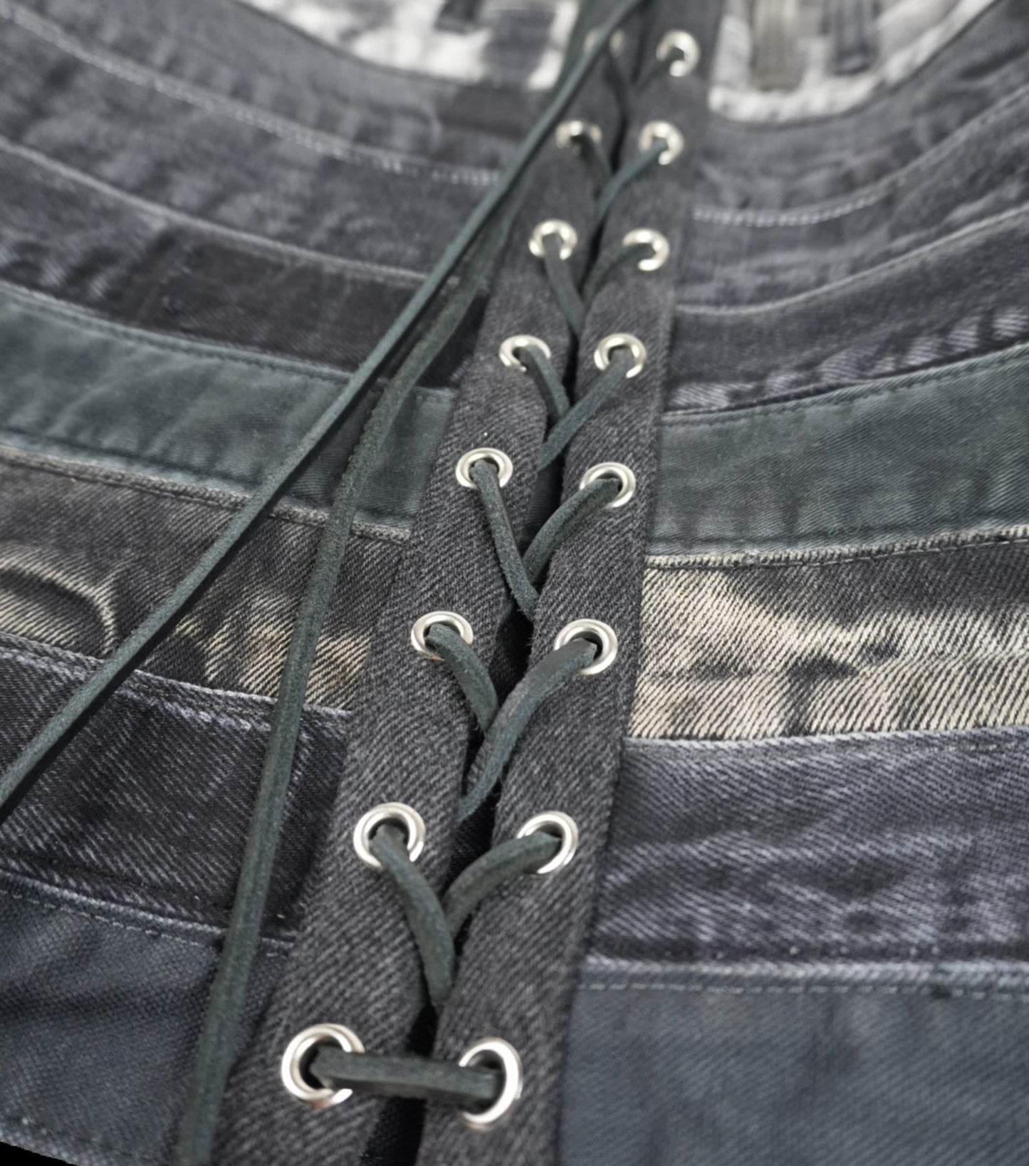 "BANDAGE" Denim Mini Skirt