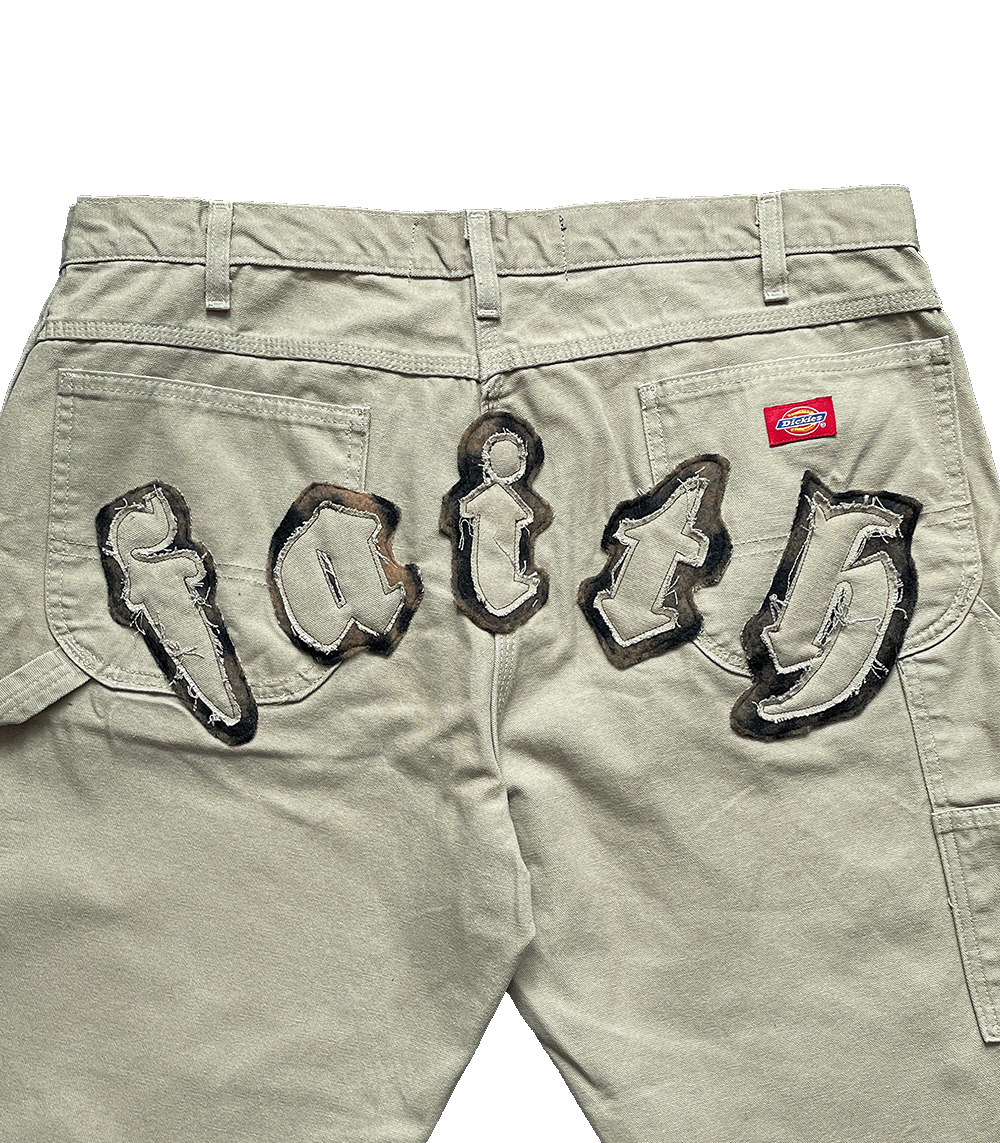 "FAITH" Dickies Jorts