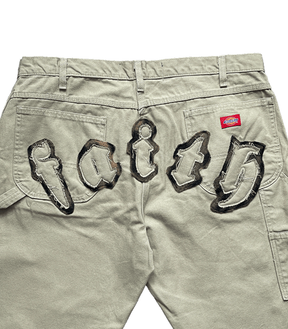 "FAITH" Dickies Jorts