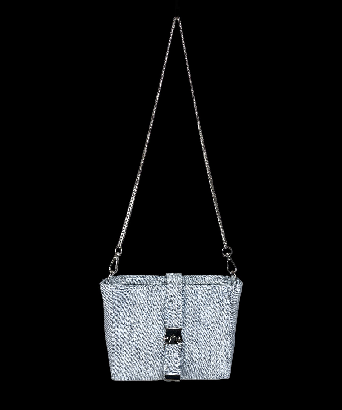 "BUCKLE" Denim Handbag