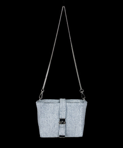 "BUCKLE" Denim Handbag