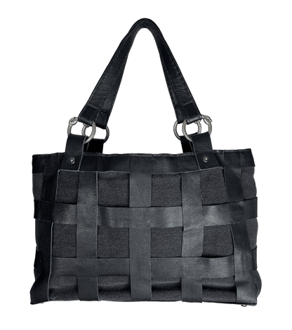 "DARK SHADOW" OUROBOROS WEAVED TOTE BAG