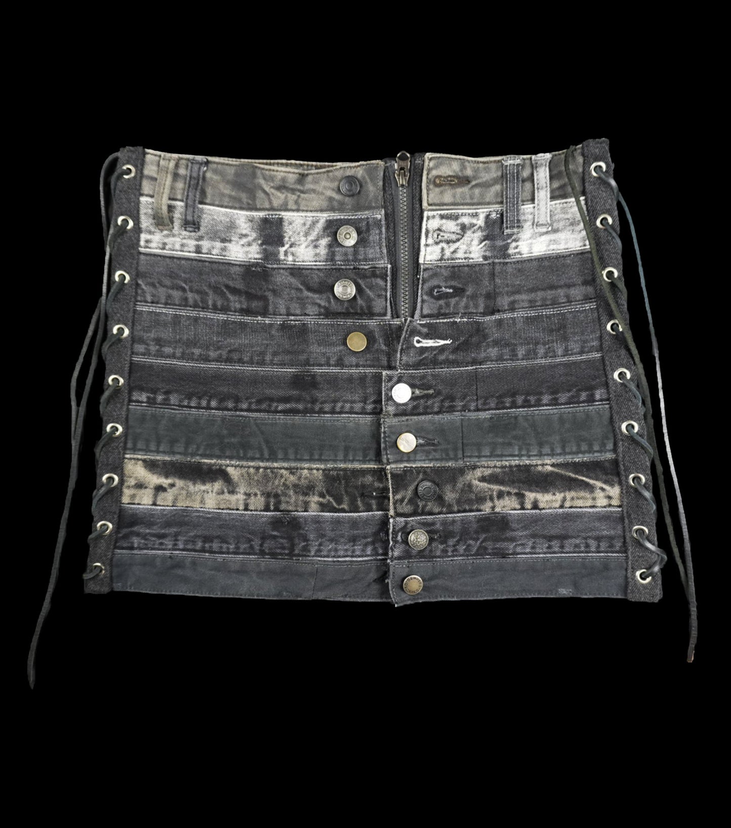 "BANDAGE" Denim Mini Skirt