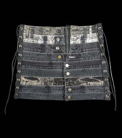 "BANDAGE" Denim Mini Skirt