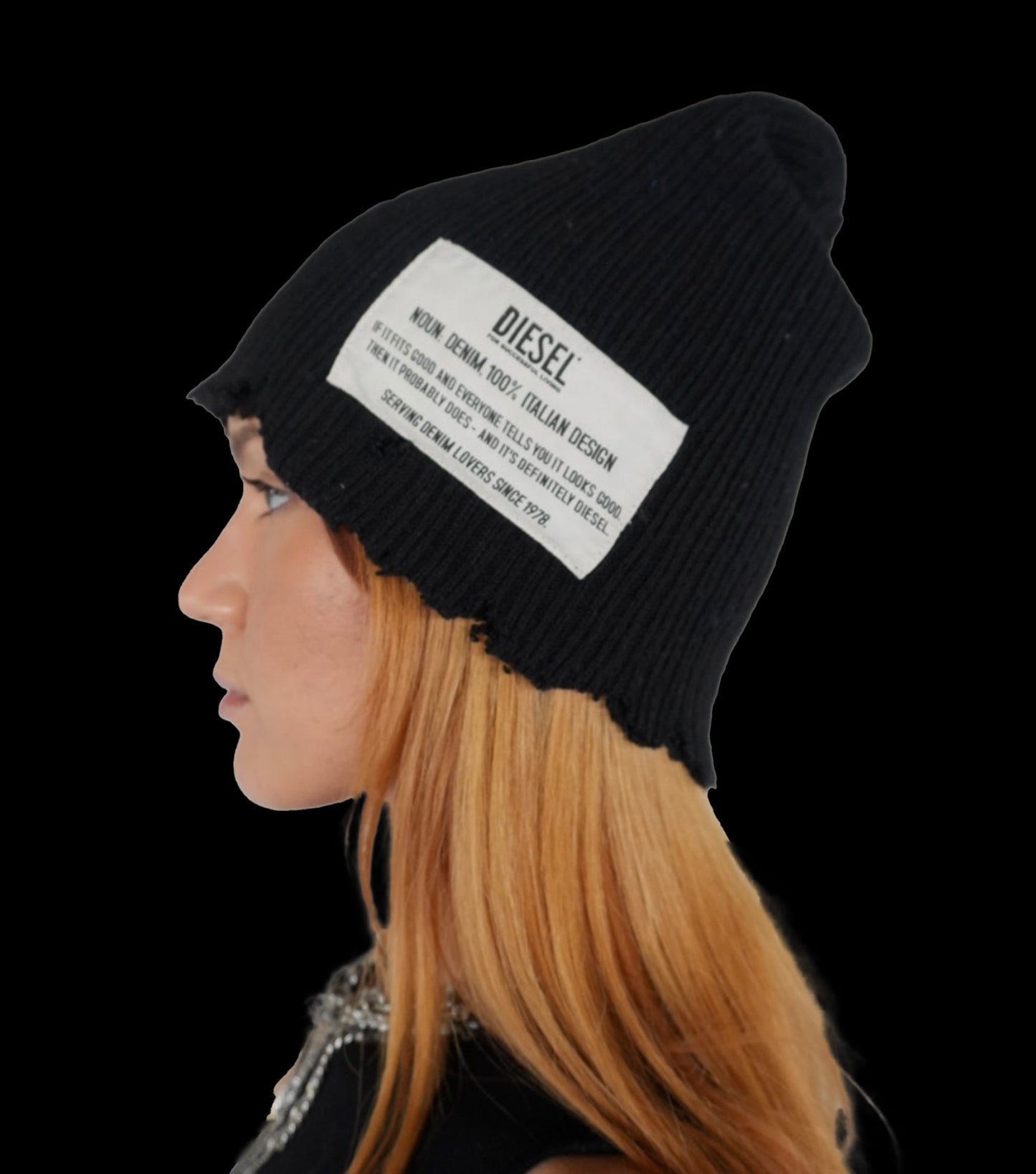 "DIESEL" Distressed Beanie