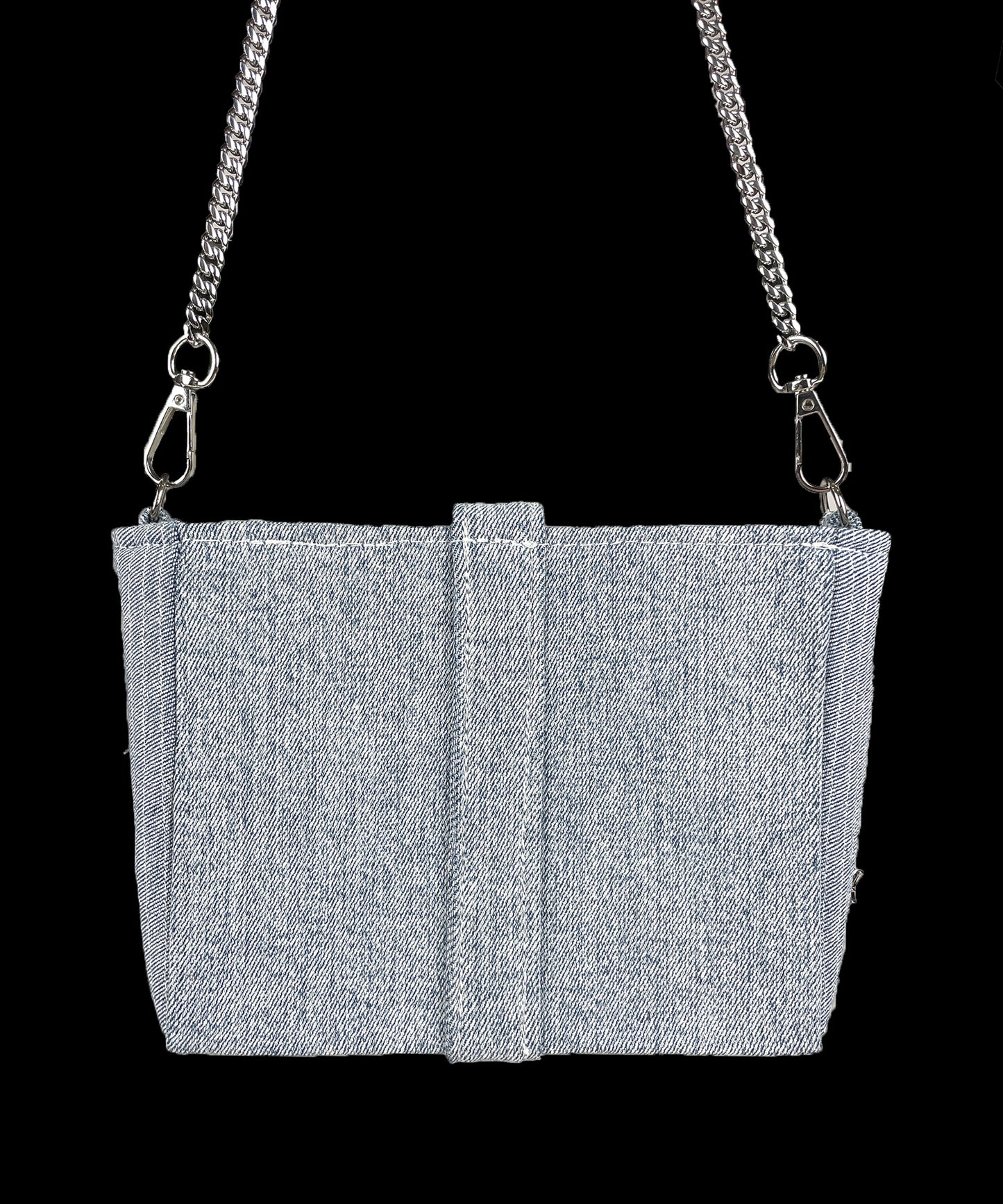 "BUCKLE" Denim Handbag