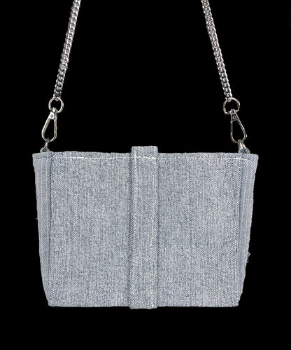 "BUCKLE" Denim Handbag