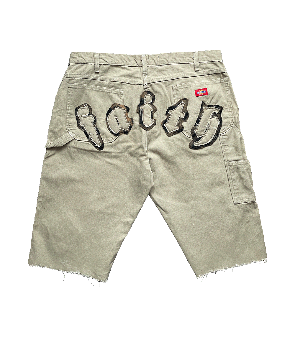 "FAITH" Dickies Jorts