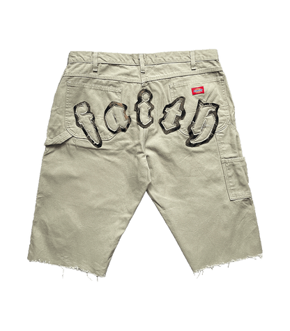 "FAITH" Dickies Jorts