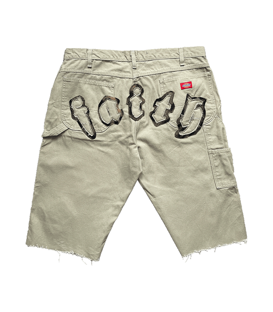 "FAITH" Dickies Jorts