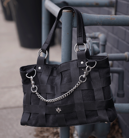 "DARK SHADOW" OUROBOROS WEAVED TOTE BAG