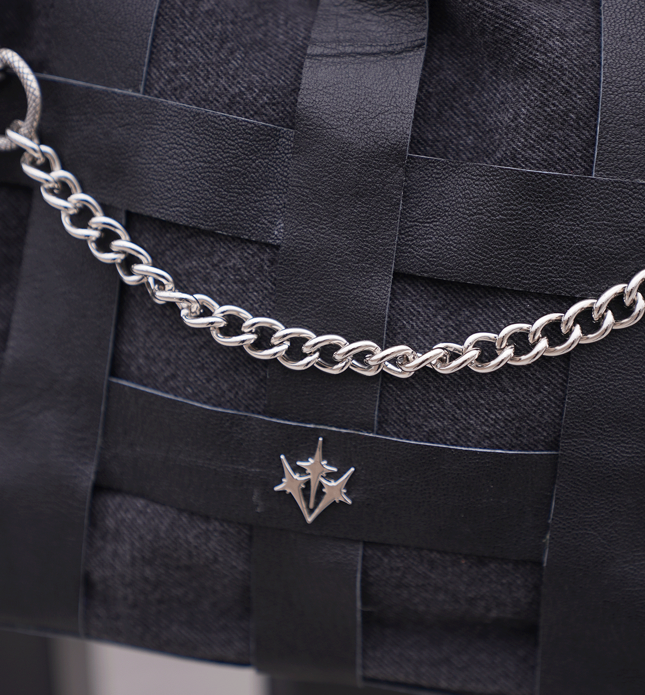 "DARK SHADOW" OUROBOROS WEAVED TOTE BAG