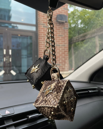 "BLACK AND YELLOW" Dice Bag Charm