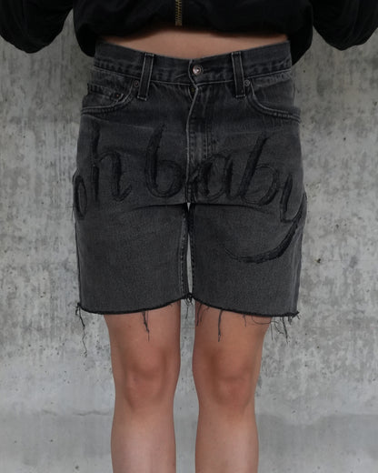 "OH BABY" Denim Shorts