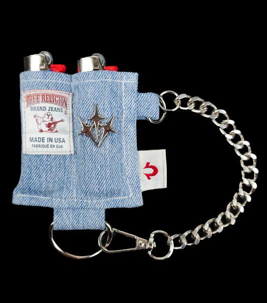 "TRUE RELIGION" Double BIC Lighter Case